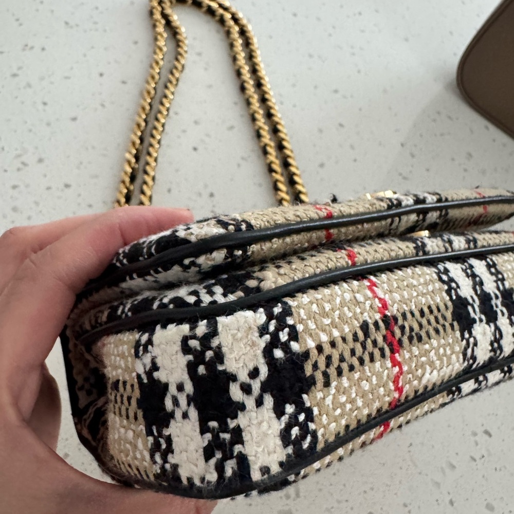 Burberry Beige and Black Plaid Crossbody Bag - Picture 7 of 16